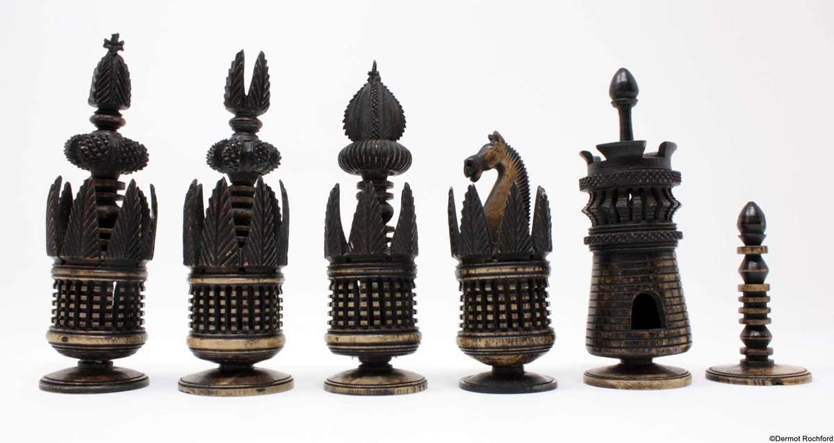 Antique Pulpit Chess Set