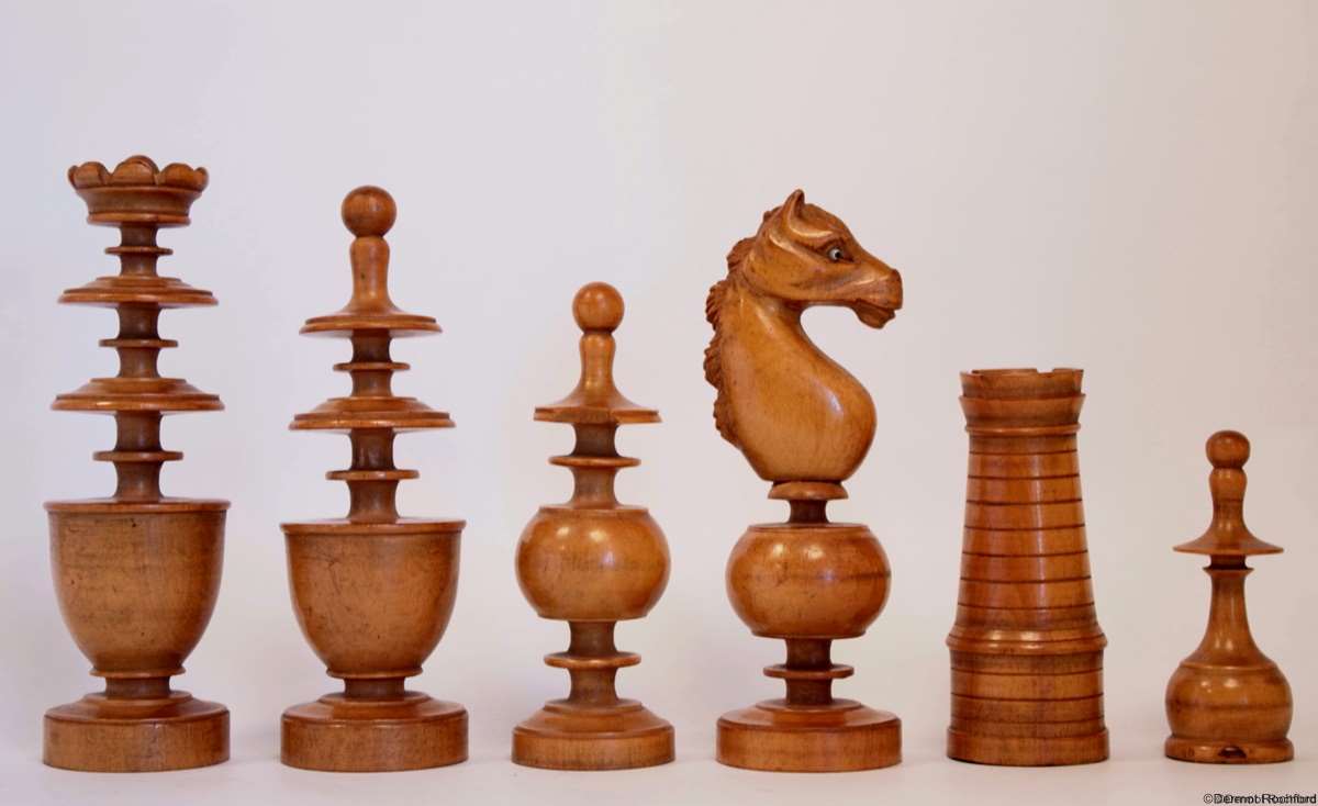 Antique  Regence Chess Set