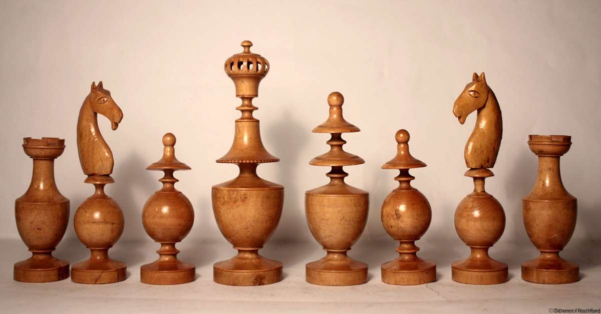 Antique Regence Chess Set