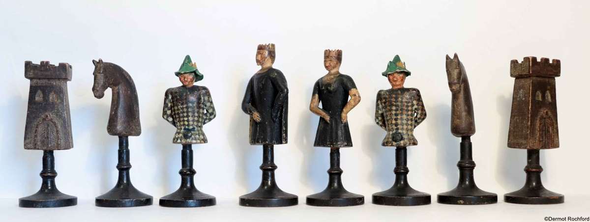 Antique Tyrolean Chess Set