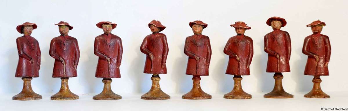 Antique Tyrolean Chess Set