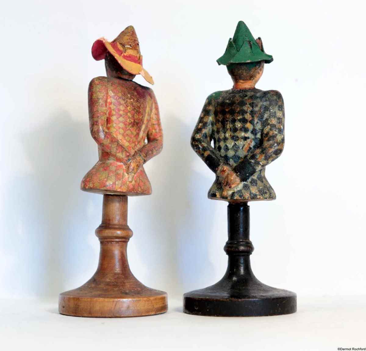 Antique Tyrolean Chess Set