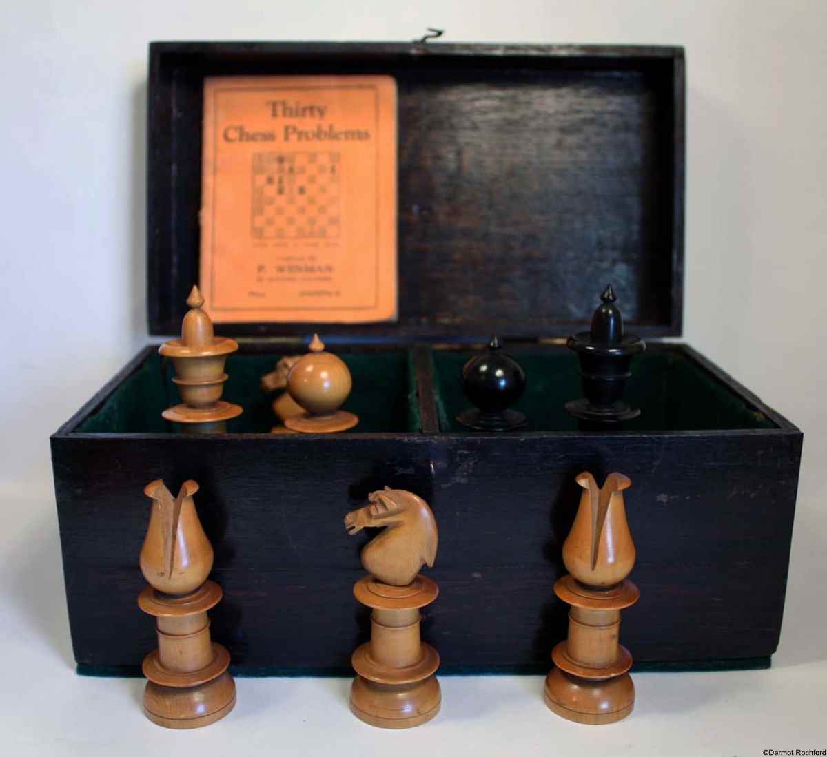 Antique English Upright Chess Set