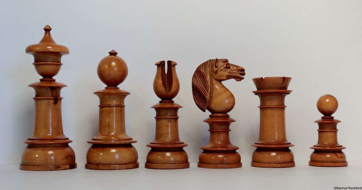 19th Century English Upright Chess Set