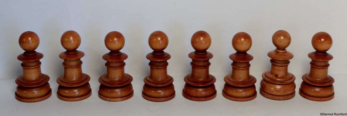 19th Century English Upright Chess Set