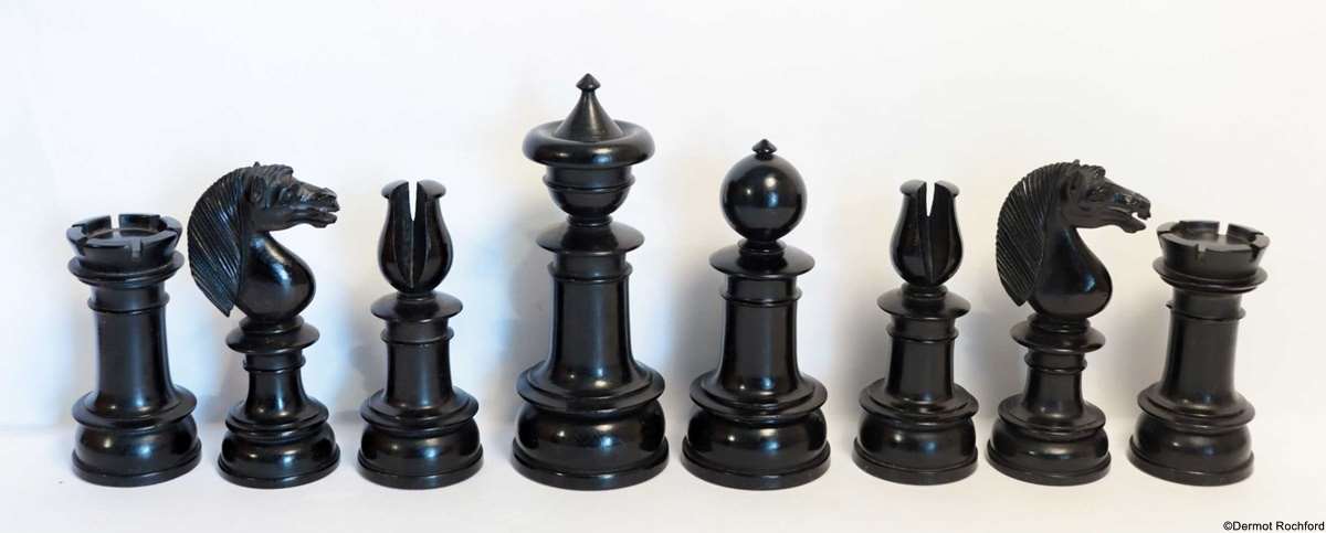 19th Century English Upright Chess Set