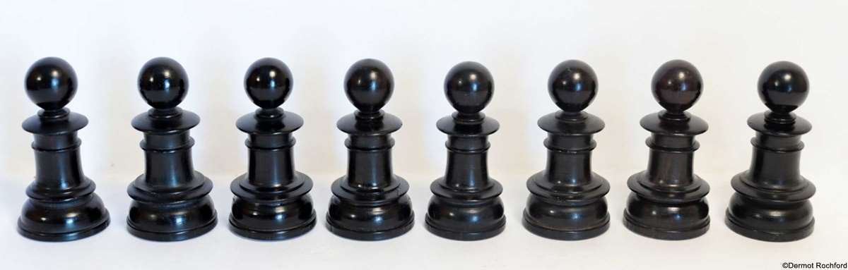 19th Century English Upright Chess Set