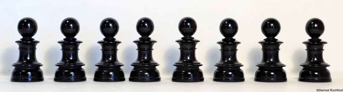 Antique English Upright Chess Set