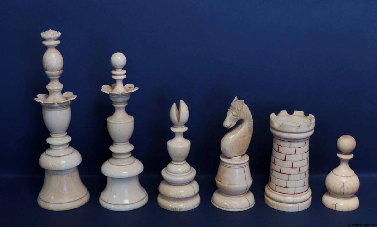 Early Antique English Chess Set