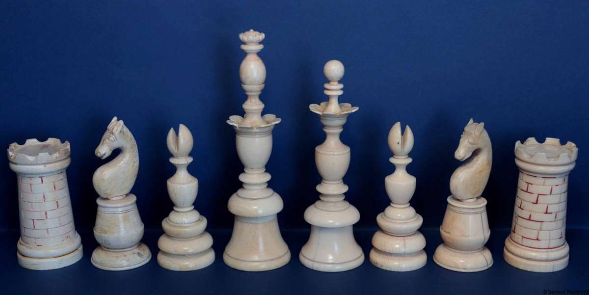 Early Antique English Chess Set