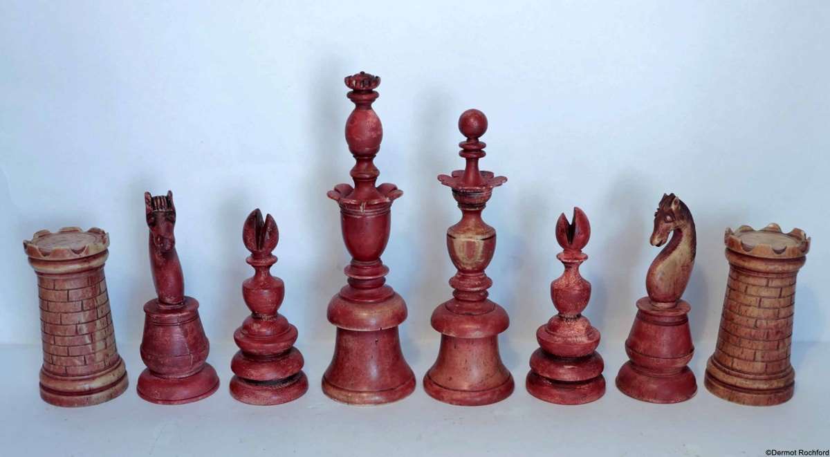 Early Antique English Chess Set