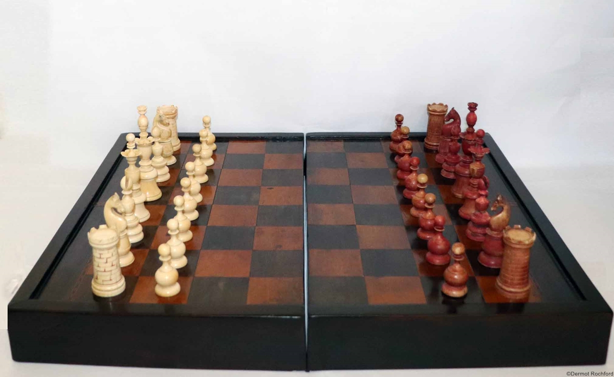 Early Antique English Chess Set