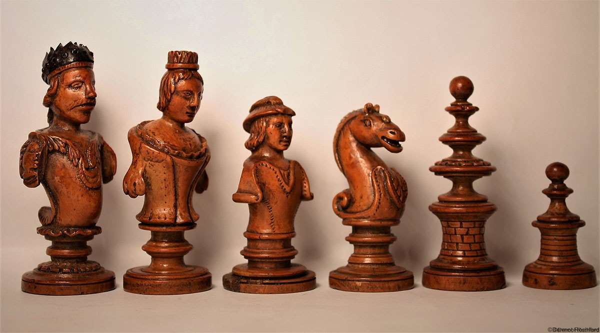 Antique German Chess Set