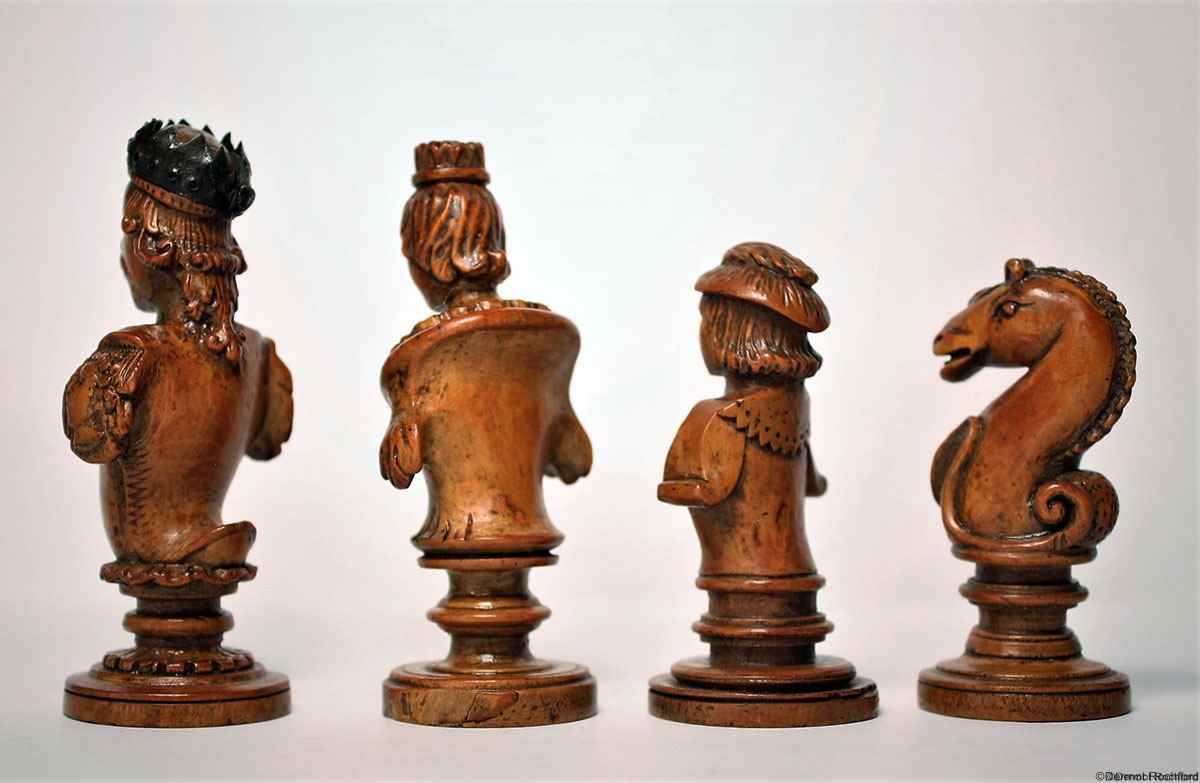 Antique Italian Renaissance  Chess Set
