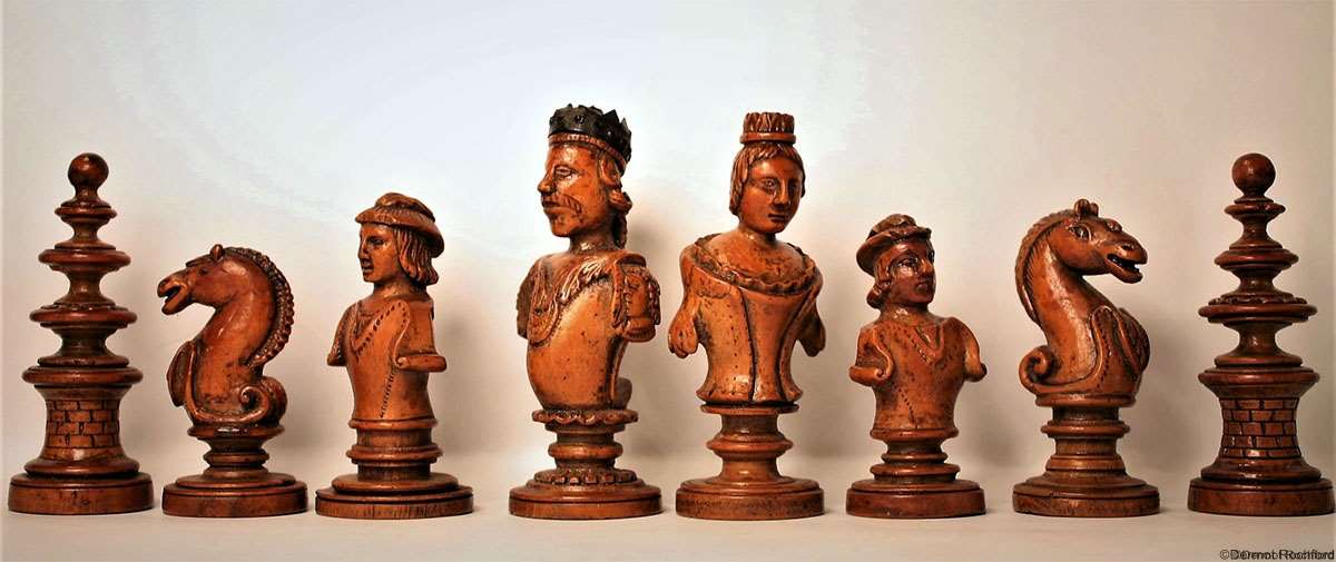 Antique German Chess Set