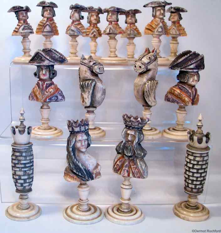 Walrus Dieppe Antique Chess Set