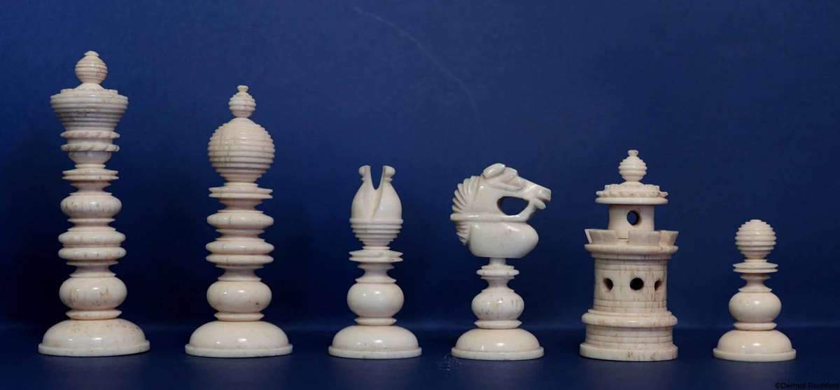 Antique Whitty Chess Set