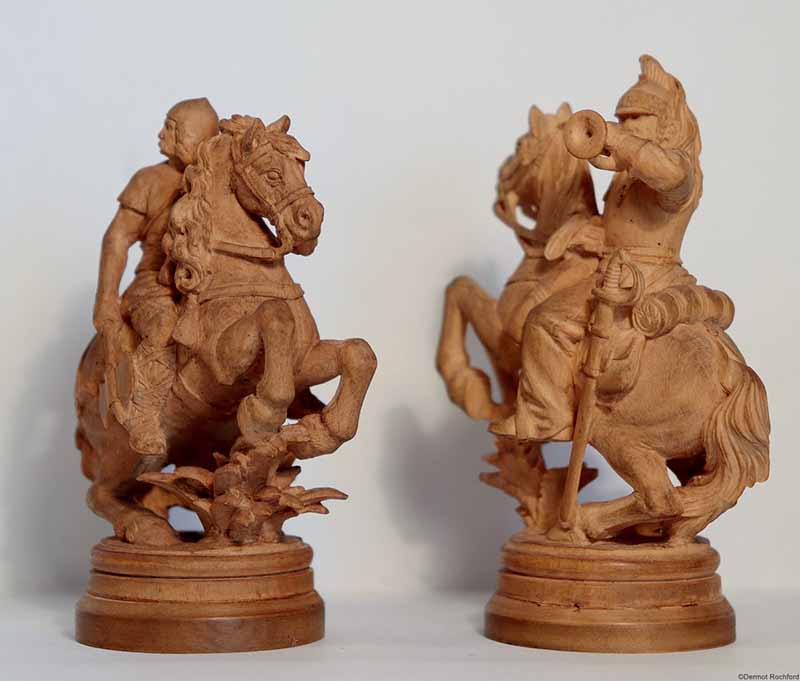 Antique Swiss Figural Chess Set