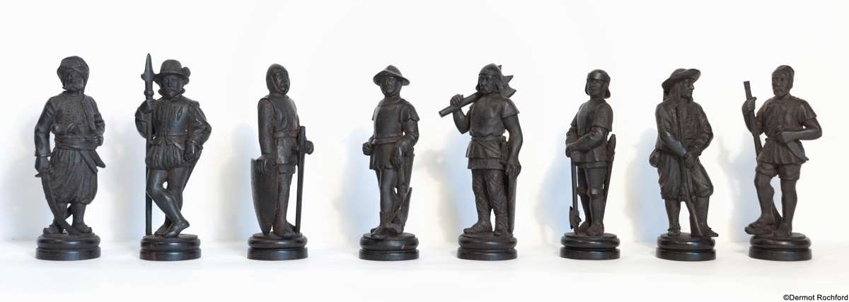 Antique Swiss Figural Chess Set