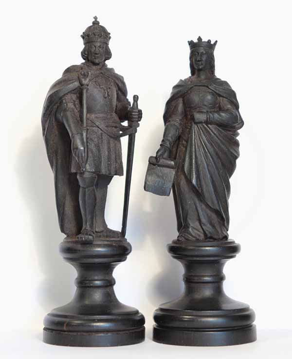 Antique Swiss Figural Chess Set