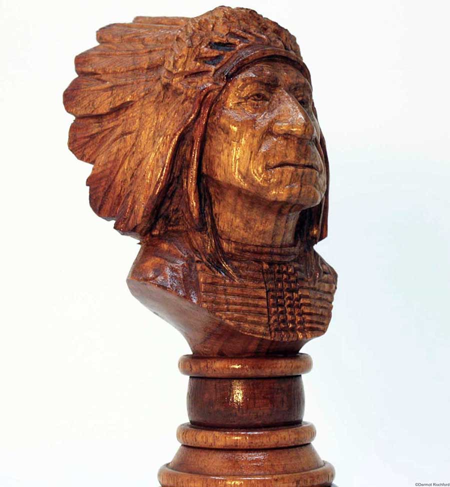 Cowboys vs Indian Carved Chess Set