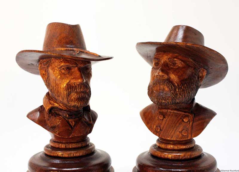 Cowboys vs Indian Carved Chess Set