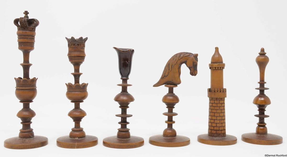 Antique German Chess Set