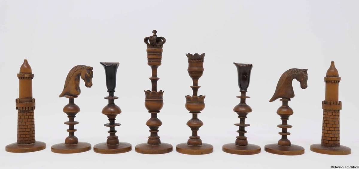 Antique German Chess Set