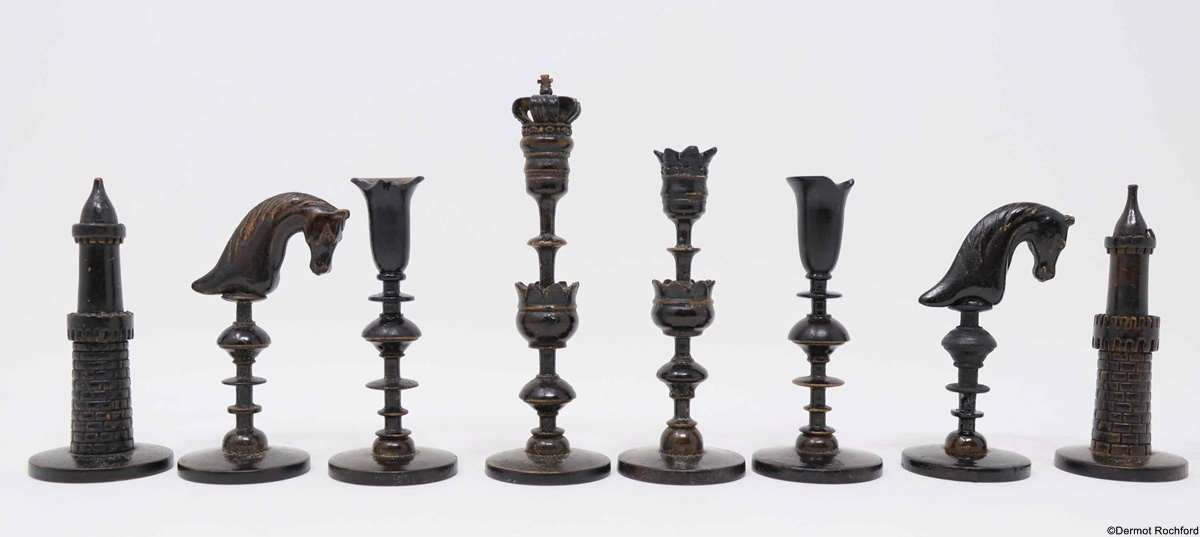 Antique German Chess Set