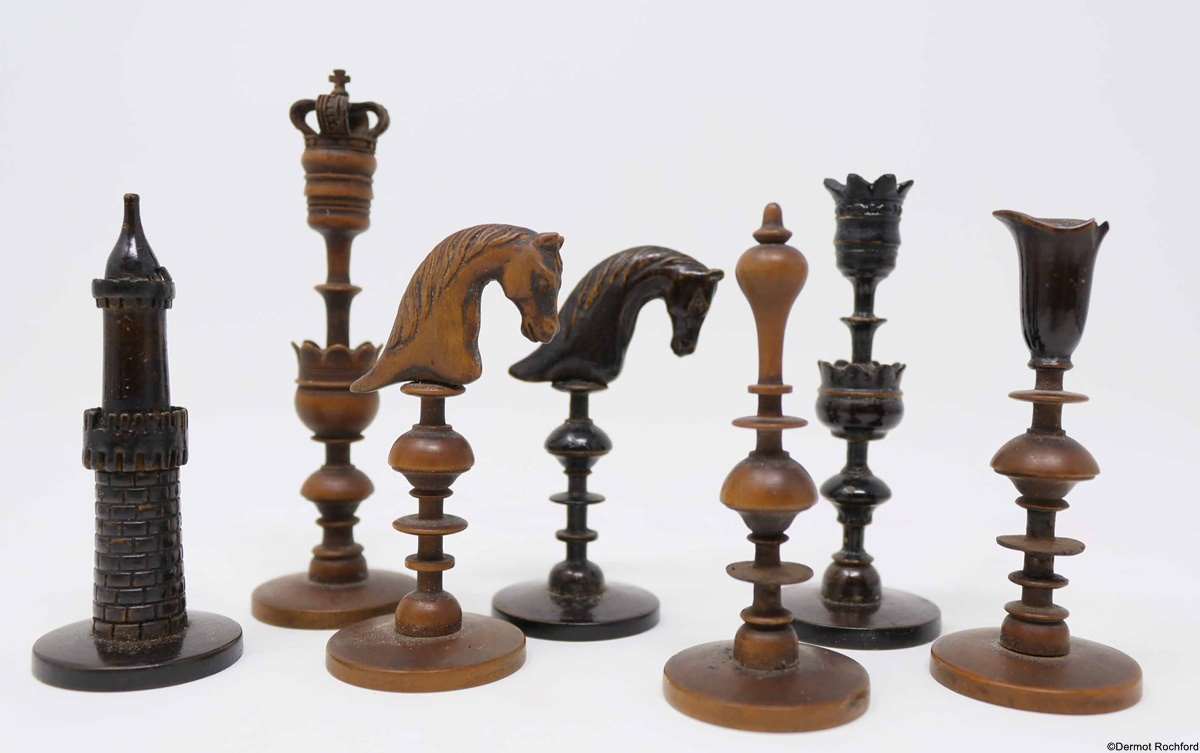 Antique German Chess Set