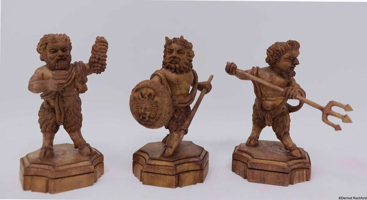 Good vs Evil Carved Chess Set