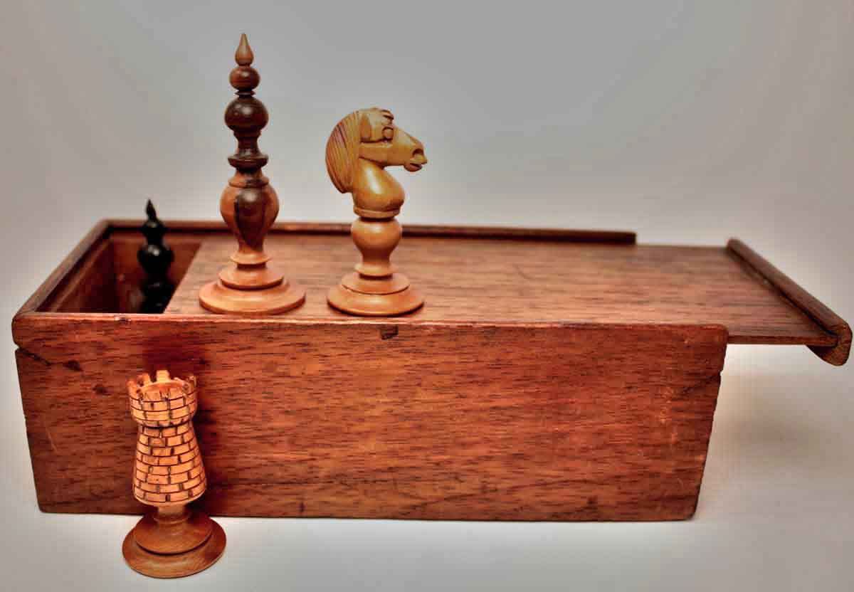 Early Antique English Chess Set