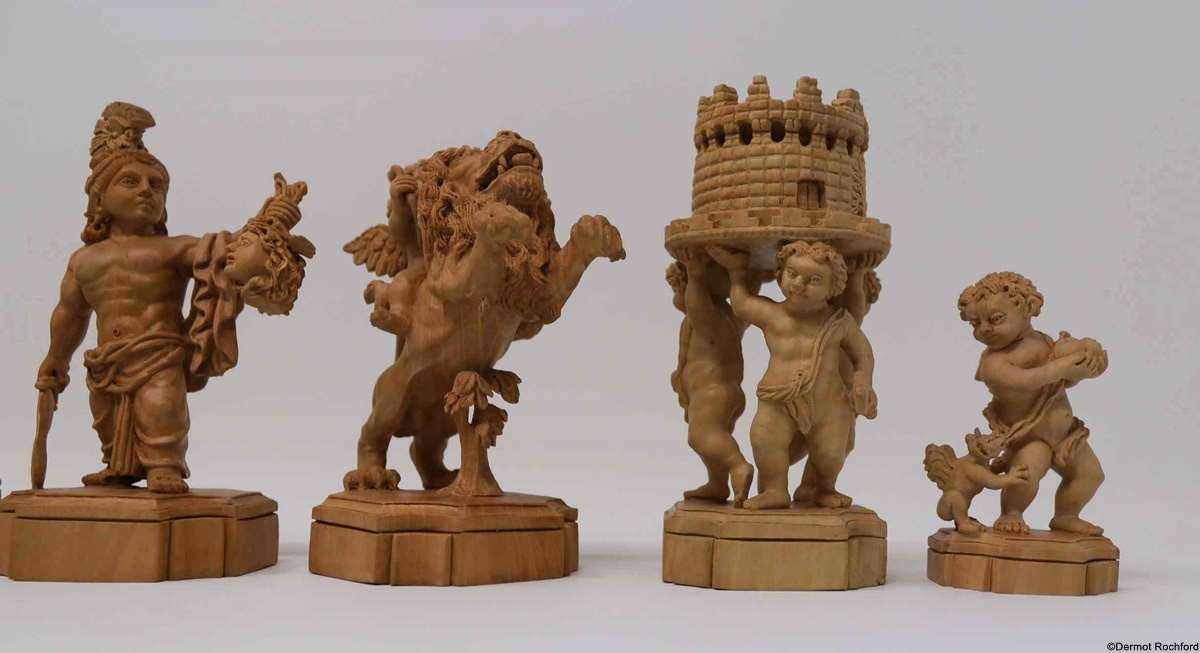 Good vs Evil Carved Chess Set