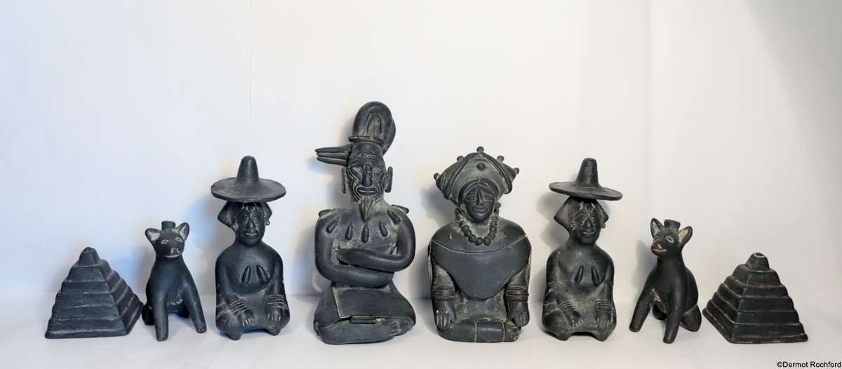 Antique Mayan Chess Set