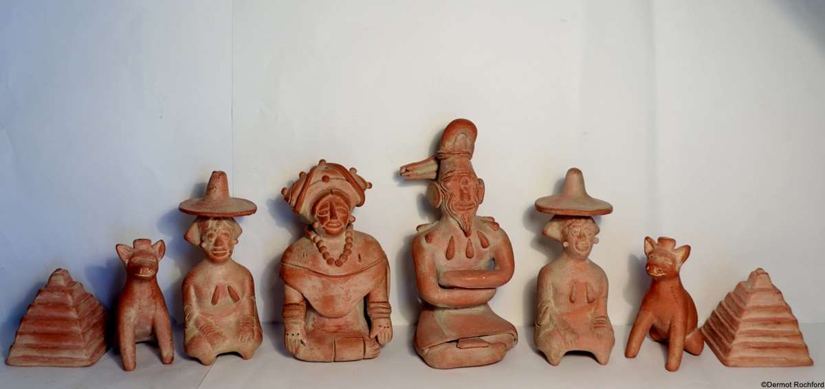 Antique Mayan Chess Set