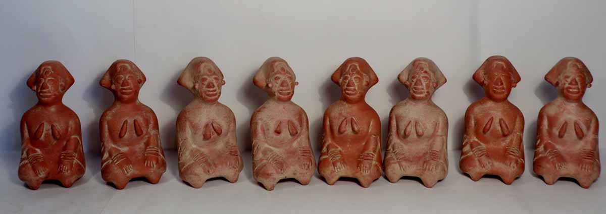 Antique Mayan Chess Set