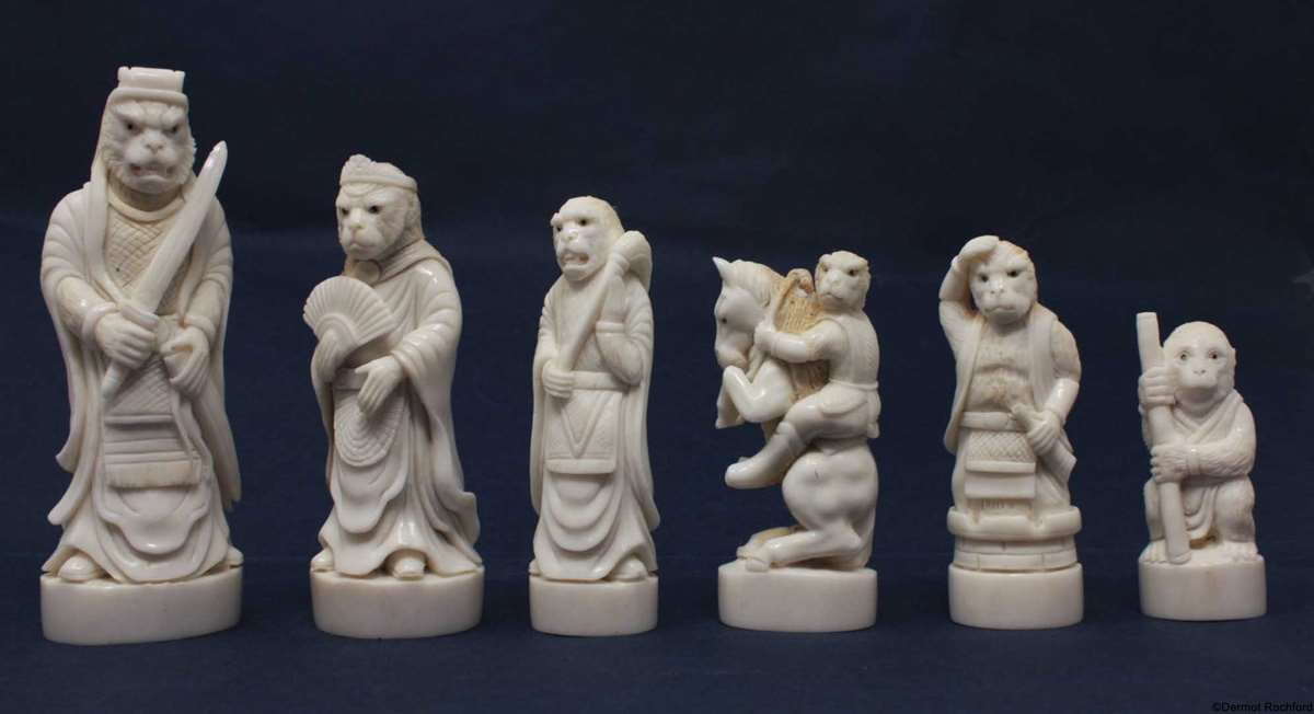 Antler Monkey Chess Set