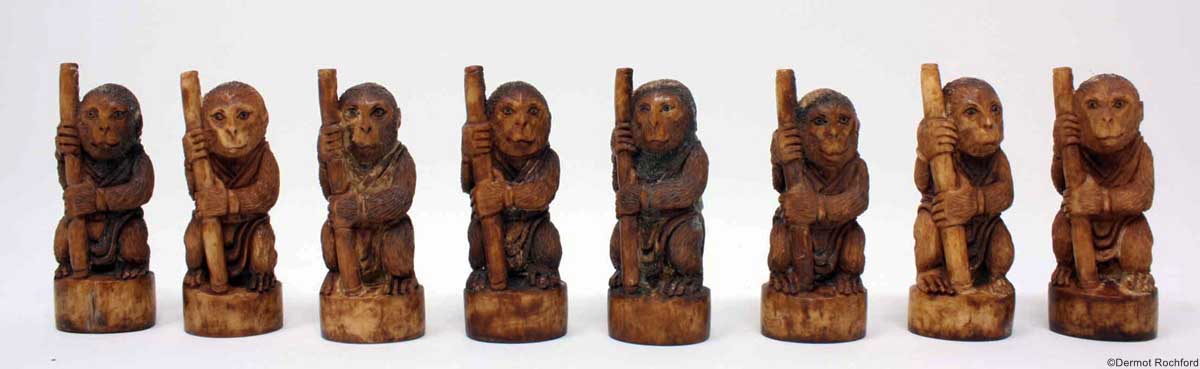 Antler Monkey Chess Set