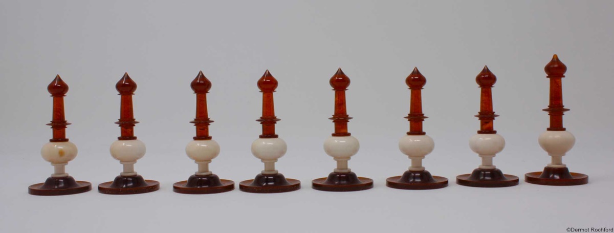 Oleg Raikis Amber and Mammoth Artist Chess Set