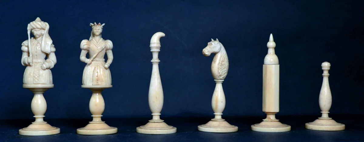 Antique German Chess Set