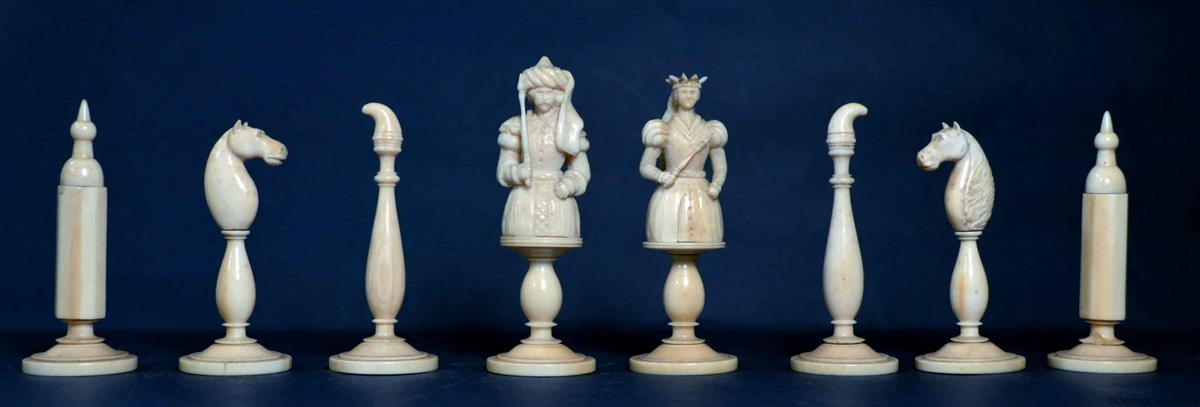 Antique German Chess Set