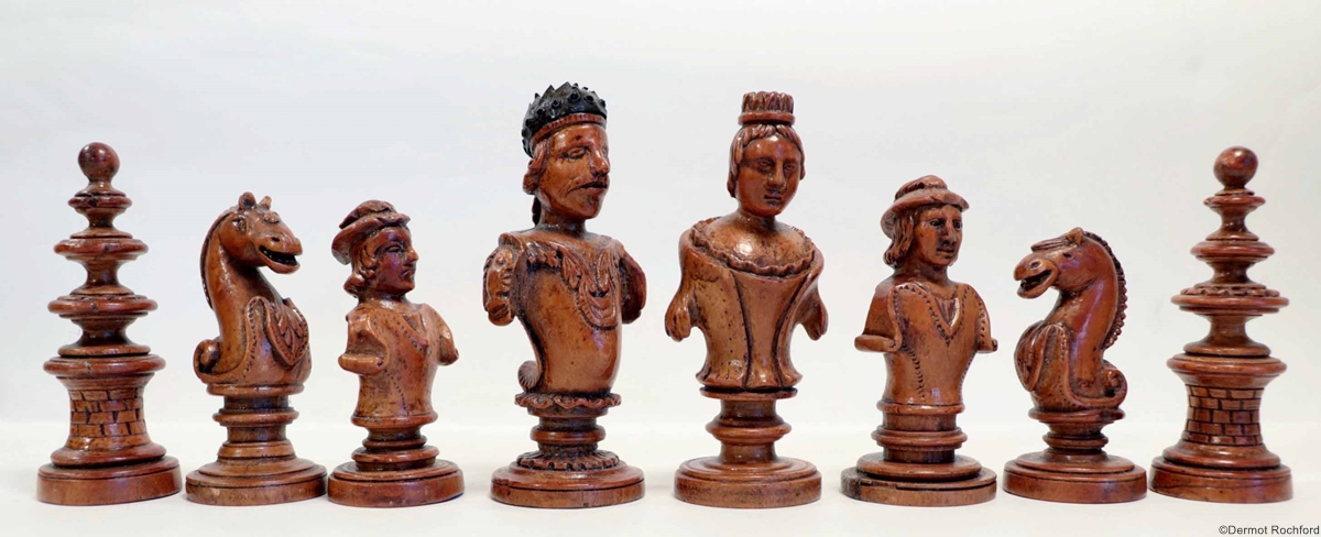 Antique Italian Renaissance  Chess Set