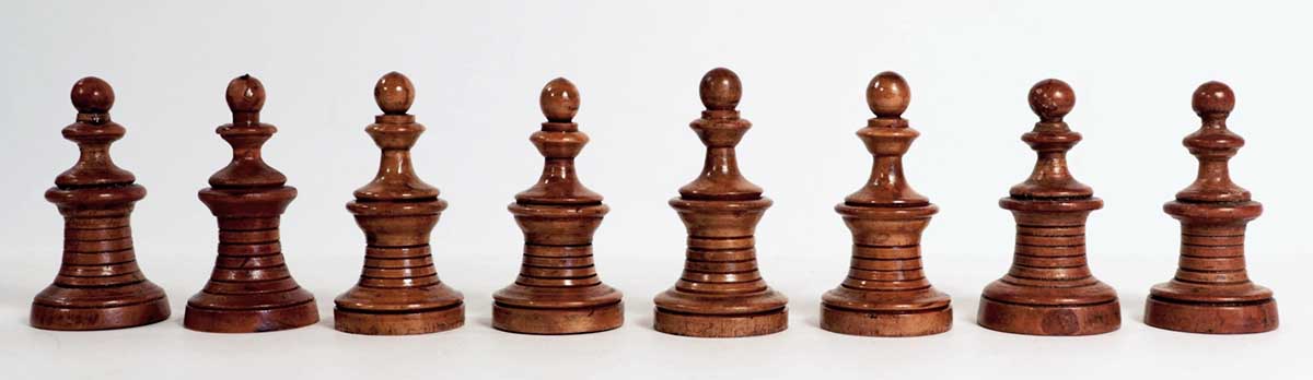 Antique Italian Renaissance  Chess Set