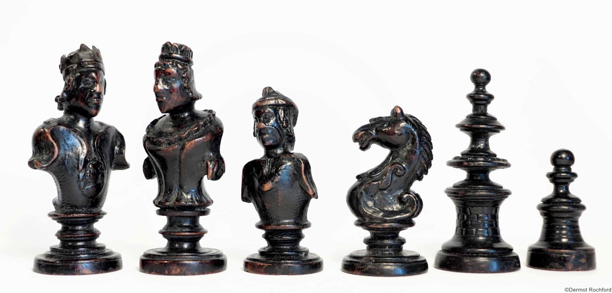 Antique Italian Renaissance  Chess Set