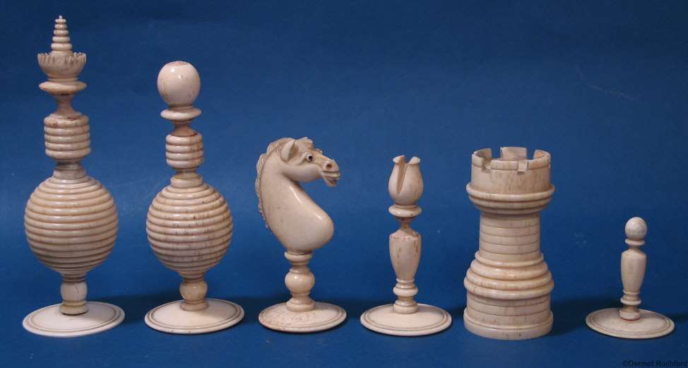 Unusual Antique Chess Set