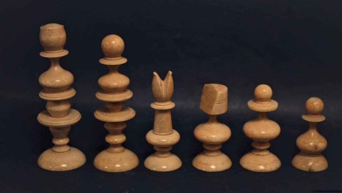 Antique Rowbotham form Chess Set