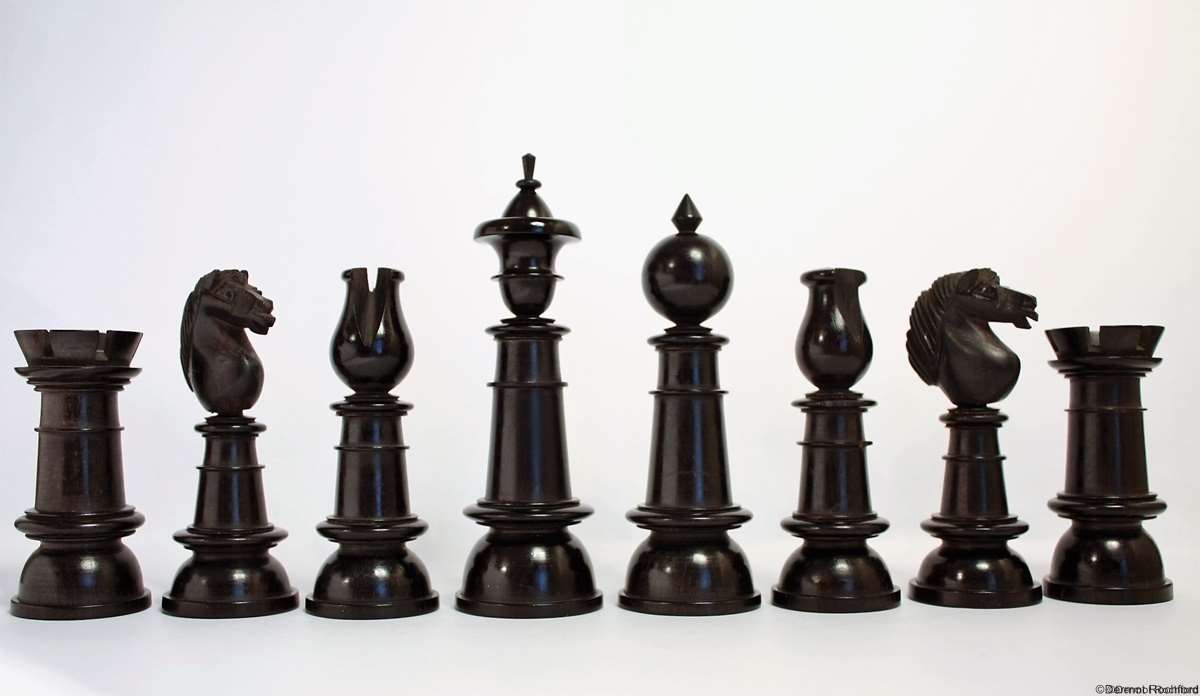 Antique English Upright Chess Set