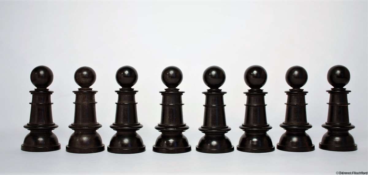 Antique English Upright Chess Set