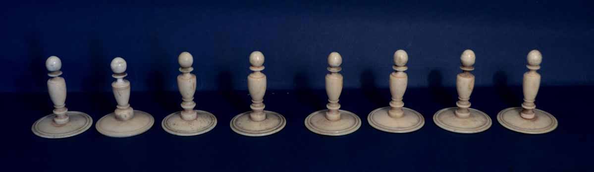Antique English Bulbous Chess Set