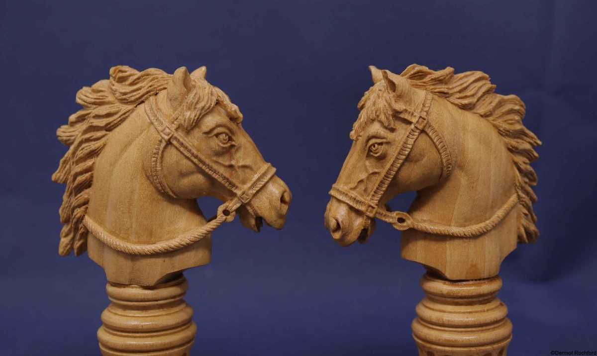 Antique Napoleon Bust Chess Set